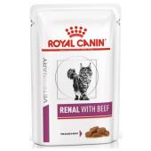 Royal Canin Renal Диета для взрослых кошек с хронической почечной недостаточностью с говядиной, 85 г